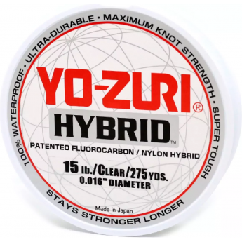 Леска монофильная YO-ZURI HYBRID 0,405мм 252м (clear)