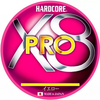 Плетеный шнур YO-ZURI DUEL PE HARDCORE X8 PRO 200m Yellow #0.6 5.8Kg (0.13mm)