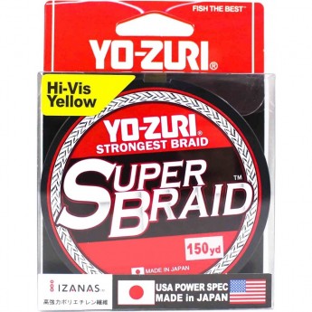 Плетеный шнур YO-ZURI PE SUPERBRAID 0,19мм 135м YELLOW