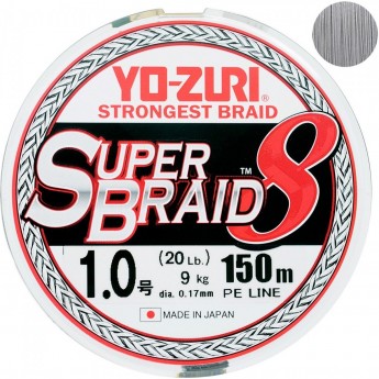 Плетеный шнур YO-ZURI PE SUPERBRAID 8 150m #0.8 7.0Kg (0.15mm)