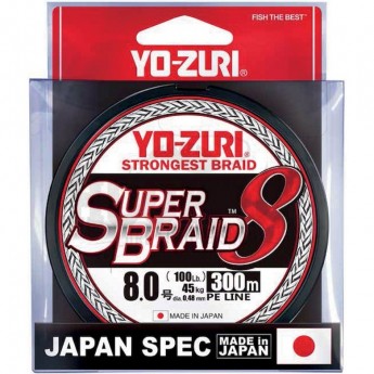 Плетеный шнур YO-ZURI PE SUPERBRAID 8 300m #0.8 5COLOR 7.0Kg (0.15mm)